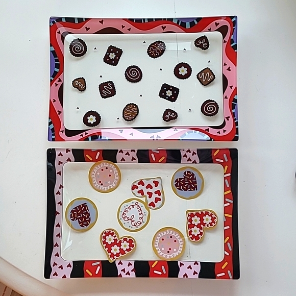 Set of 2 Ganz dessert trays - Picture 1 of 6